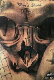 a front chest tattoo pattern