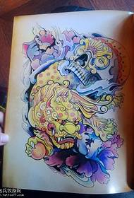 Tang lion material tattoo