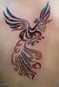 indietro elegante Phoenix Totem Tattoo Pattern