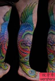 male legs look good classic color phoenix tattoo pattern