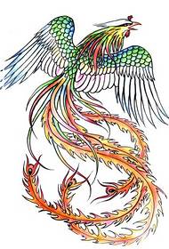 عکس الگوی دستنوشته خال کوبی زیبا و دلپذیر Phoenix
