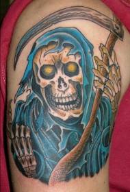 Grim Reaper dan Pola Tato Kain Kafan Biru