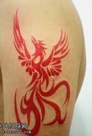 kar piros főnix totem tetoválás minta