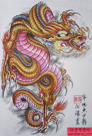 a domineering mẹta-ti oni goolu dragoni shalum collection tatuu ilana