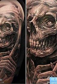 arm death tattoo pattern