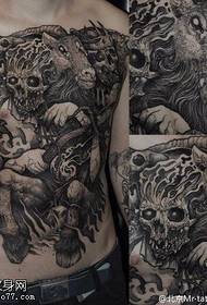Modello di tatuaggio classico zombi
