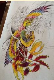 classic fashion beautiful and beautiful Phoenix tattoo manuscript pattern picture