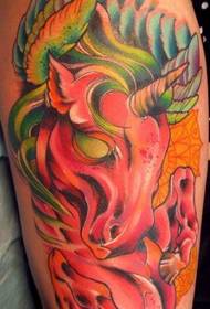 mkono maarufu mikono nzuri ya Ulaya na Amerika rangi ya unicorn tattoo