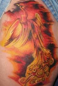 Bath Fire Phoenix Art Motif de tatouage peint