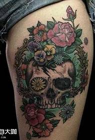 mudellu di tatuatu di u fiore di a perna