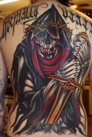 Modeli i Tattoo me Lule me Sallon Vdekje nga Sëmundja