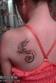 Ŝultro Malgranda Feniksa Totema Tattoo-Ŝablono