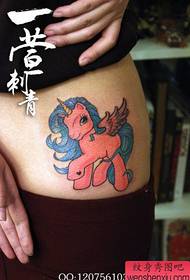 lepotni pas priljubljen majhen roza vzorec tatoo-enoroga