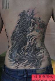 sumbanan sa likod gwapo nga phoenix tattoo nga sumbanan