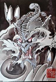 eng beherrscht chinesesch Wand Beast Tattoo Design empfohlen