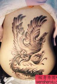 kauneus vyötärö kaunis musta harmaa phoenix-tatuointikuvio