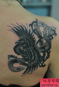 tinta di tinta nera nera di mudellu di tatuaggi di phoenix