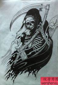 trè bèl ak trè gòch lanmò tatoo maniskri