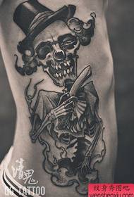 drenge side talje populær cool klovn skull tatovering mønster