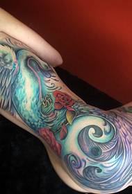Schoonheid half-lengte schitterende Phoenix tattoo