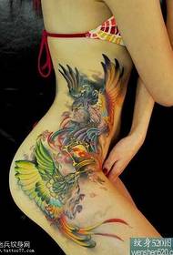 Side Vyötärö Phoenix-tatuointikuvio