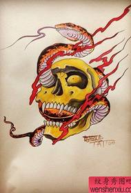popularan rukopis tetovaža majmuna i zmija