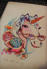 Creative Meng Unicorn Tattoo Manuskriptbilde