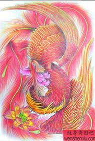 corak tatu wanita: gambar corak phoenix penuh cantik yang cantik