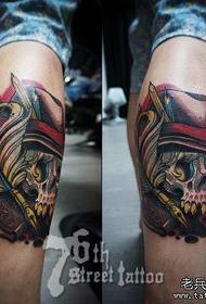 leg popular popular skull tattoo Pattern