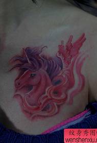 ранги сандуқи духтар намунаи tattoo unicorn