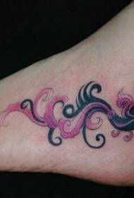 padrão de tatuagem de phoenix totem bonito pé de menina