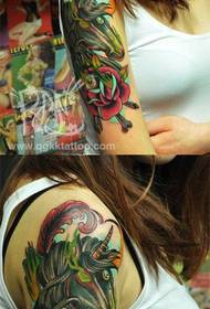 dívka rameno populární klasické jednorožec tetování vzor