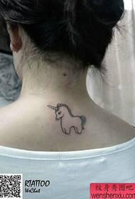 fete gât mic model de tatuaj unicorn
