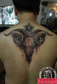 πίσω δημοφιλή κλασικό τατουάζ τατουάζ κεφάλι πρόβατα