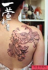 Girl shoulder pop-ewu ewu totem Phoenix tattoo ụkpụrụ