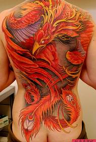 emakumea Tatuaje eredua: super cool super ederra edertasuna bizkar osoa phoenix tatuaje eredu irudi boutique