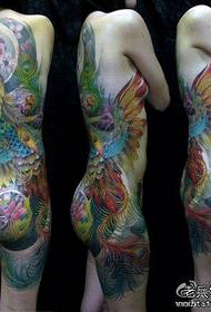красота назад классический популярный цвет татуировки феникс