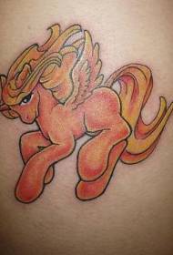 culore di spalla chjucu indipindenza Pattern di tatuaggi di bestia Horn