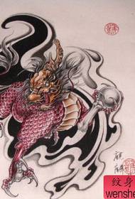 Motivo del tatuaggio della bestia di Dio: modello di tatuaggio unicorno di animali sacri di colore