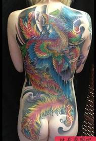 flickas rygg är ganska cool full rygg Phoenix tatuering mönster
