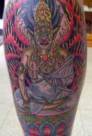 Малюнак татуіроўкі індыйскага бога смерці