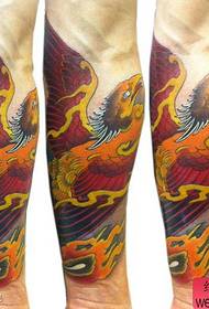 braço belo pop phoenix tatuagem padrão