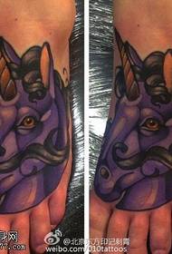 Einhorn Tattoo Muster am Fuß