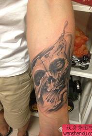 male arm fashion classic black and white tattoo pattern