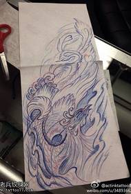 Tatuointinäytön kuva suositteli Phoenix-tatuointilinjan piirroskuvaa