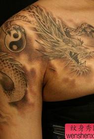 a beautiful arm shawl dragon gossip tattoo pattern