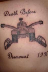 demonte tank ak modèl tatoo angle alfabè