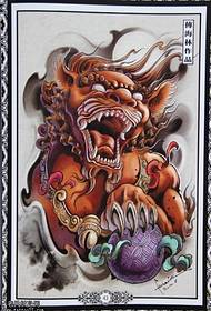 un modello di tatuaggio colorato Tangshi