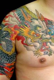 Shawl Dragon Tattoo Pattern: Kulay Shawl Dragon Flame Tattoo Pattern