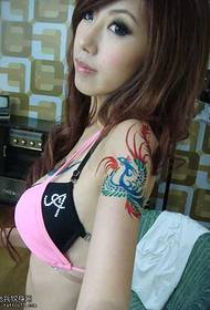 Arm Color Phoenix Tattoo Model- ը